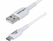 StarTech.com 3ft (1m) White USB-A to USB-C Charging Cable/Cord, M/M - USB kabel - USB (M) do USB-C (M) - USB 2.0 - 3 A - 1 m - neobsahuje halogen, pasivní, nabíjení a synchronizace, USB Fast Charge (1