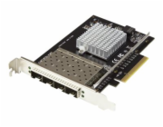 StarTech.com Quad Port 10G SFP+ Network Card, Intel XL710 Open SFP+ Converged Adapter, PCIe 10 Gigabit Ethernet Server NIC, 10GbE Fiber Optic LAN Card Dell PowerEdge HPE ProLiant, NIC Card - 10Gb SFP+