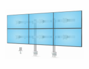 StarTech.com Six-Monitor Desk Mount w/ Crossbar, Up To 32" Screens/17.6lb - Montážní sada - pro 6 LCD displeju - Sloupec, dvojitý - ocel, plast - bílá - velikost obrazovky: 17"-32" - upevnitelné na st