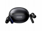 USAMS Bluetooth sluchátka TWS E02 ANC+ENC černá