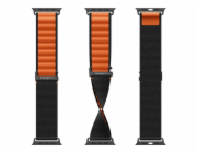 Spigen remienok Fabric Band pre Apple Watch 44-49mm - Black Orange