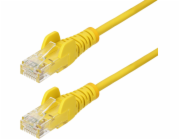 StarTech.com 50cm Yellow Slim CAT6 Ethernet Cable, Snagless, 28AWG, LSZH - Patch kabel - RJ-45 (M) do RJ-45 (M) - 50 cm - 3.6 mm - UTP - CAT 5/5e/6 - IEEE 802.3bt - neobsahuje halogen, provedení bez h
