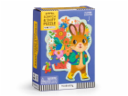 Mudpuppy Puzzle s blahopřáním Zajíček s kyticí