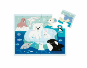 Mudpuppy Puzzle v taštičce Lední přátelé 12 dílků