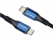 PremiumCord USB-C kabel, 1,5m/5A/100W/20Gbits