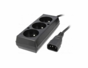 Prodlužovací přívod 3x230V pro UPS (IEC320-C14), 30cm
