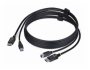 StarTech 6ft (1.8m) DisplayPort and USB 5Gbps KVM Cable - Kabel klávesnice / videa / myši (KVM) - USB typ A, DisplayPort (M) do USB Type B, DisplayPort (M) - 1.8 m - podpora 4K60Hz, podpora HDR10 - ce