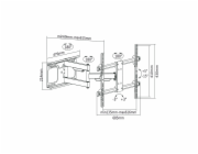 CABLETECH TV držák 37-70" černý max vesa 600x400 60kg