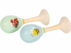 small foot Dřevěné rumba koule Včelka a Beruška sada 2 ks