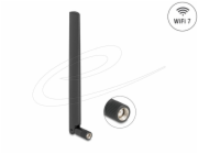 DeLOCK WiFi7 Antenne RP-SMA (schwarz, omnidirektional, Kippgelenk)