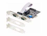 StarTech.com 2-Port Serial PCIe Card, Dual-Port PCI Express to RS232/RS422/RS485 (DB9) Serial Card, Low-Profile Brackets Incl., 16C1050 UART, TAA-Compliant, Windows/Linux, TAA Compliant - Level-4 ESD 
