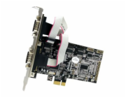 StarTech.com 4 Port Native PCI Express RS232 Serial Adapter Card with 16550 UART - Low Profile Serial Card (PEX4S553) - Sériový adaptér - PCIe 1.1 - RS-232 - 4 porty