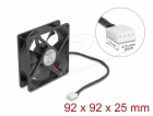 Delock - Ventilátor skríne - axiální - 92 mm - cerná