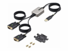 StarTech 13ft (4m) 2-Port USB to Serial Adapter Cable, In...