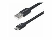StarTech 4m (13ft) USB-A to USB-C Charging Cable, Charger Cord, M/M - USB kabel - USB (M) do USB-C (M) - USB 2.0 - 3 A - 4 m - neobsahuje halogen, pasivní, nabíjení a synchronizace, USB Fast Charge (1