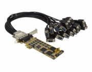StarTech.com 16 Port PCI Express Serial Card - High-Speed PCIe Serial Card - Expanzní modul - PCIe 1.1 nízký profil - RS-232 x 2 - žlutá