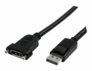 StarTech.com 3 ft / 91 cm 20 pin DP DisplayPort Extension Panel Mount Cable - DisplayPort to DisplayPort - Male to Female (DPPNLFM3PW) - Kabel DisplayPort - DisplayPort (M) do DisplayPort (F) - 91 cm 