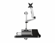 StarTech.com Wall Mount Workstation, Articulating Standing Desk w/ Ergonomic Height Adjustable Monitor Arm & Padded Keyboard Tray, 34" VESA Display, Foldable Wall Mounted Sit Stand Desk - Foldable Sta