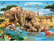 PRIME 3D PUZZLE - Slůňata 63 dílků