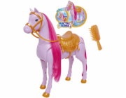 Interaktivní růžový chodící koník se zvukovými efekty