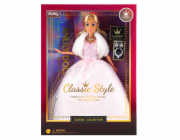 Módní panenka ve společenských šatech - světle růžové