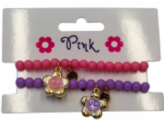 Náramky s kovovou slunečnicí 2ks