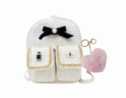 Mini BATOH s černou stuhou a klíčenkou SRDCE