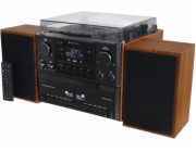 Soundmaster Elite line MCD5600BR/ Gramofon/ CD/ 2x kazeta/ BT/ DAB+/ MP3/ 2x5W/ Hnědo-černá