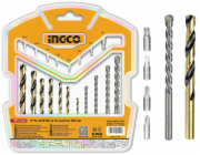 Ingco AKSDB1901 Sada vrtáků a šestihranných bitů 19ks