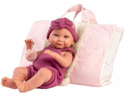 Llorens 73812 Vinyl Baby Doll 40 cm Nica v růžové barvě