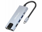 Qoltec Adaptér HUB USB-C 5v1 | USB-C PD 100W | 2xUSB | HD...