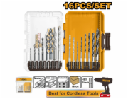 Ingco sada vrtáků 16ks univezál