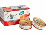 SCHESIR Kuřecí řízky s kachnou ve vývaru Box - mokré krmivo pro kočky - 6x50g