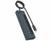 ICY BOX IB-HUB1450-C31 10 Port Hub mit 48W Netzteil