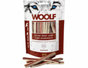 WOOLF Long Beef and Cod Sandwich - pamlsek pro psa - 100g