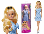 Modré šaty s mašlí pro panenku Barbie Fashionistas