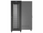 19palcová černá stojící racková skříň 47U 800x1200 s perf...