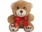 Beppe Maskot plyšový medvídek s vyšívanou červenou mašlí ...