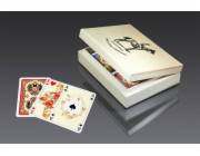 Piatnik Lux karty v dřevěné krabičce s logem