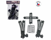 Hračka MaDe Koleje sada, 22 cm, 1 x křížení, 2 x vyhýbka, spojky 