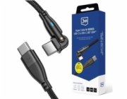 3mk kabel Hyper Cable N-SERIES C to C 2m 20V/3A 60W Black - Swivel