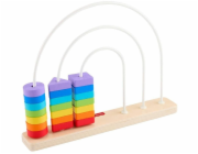 Duhové dřevěné posuvné korálky