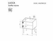 Cama LUCCA 490385 noční stolek Barva kašmíru