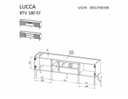 Cama LUCCA 5903815011344 televizní stolek/nábytek k multimediálnímu vybavení 1 police/polic