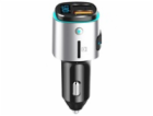 WG - Nabíječka do auta, Transmitter FM, QC 3.0, stříbrná