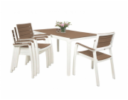 Zahradní nábytek Keter Harmony set stůl + 4 židle bílý / cappuccino