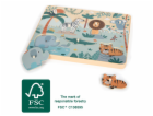 small foot Vkládací puzzle se zvukem Safari