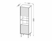 Cama CORTINA 490315 skřínka do obývacího pokoje Úložná skříňka