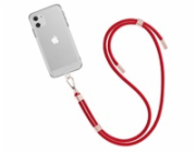 WG - Crossbody lace strap/transparent/red