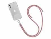 WG - Crossbody lace strap / transparent / soft pink